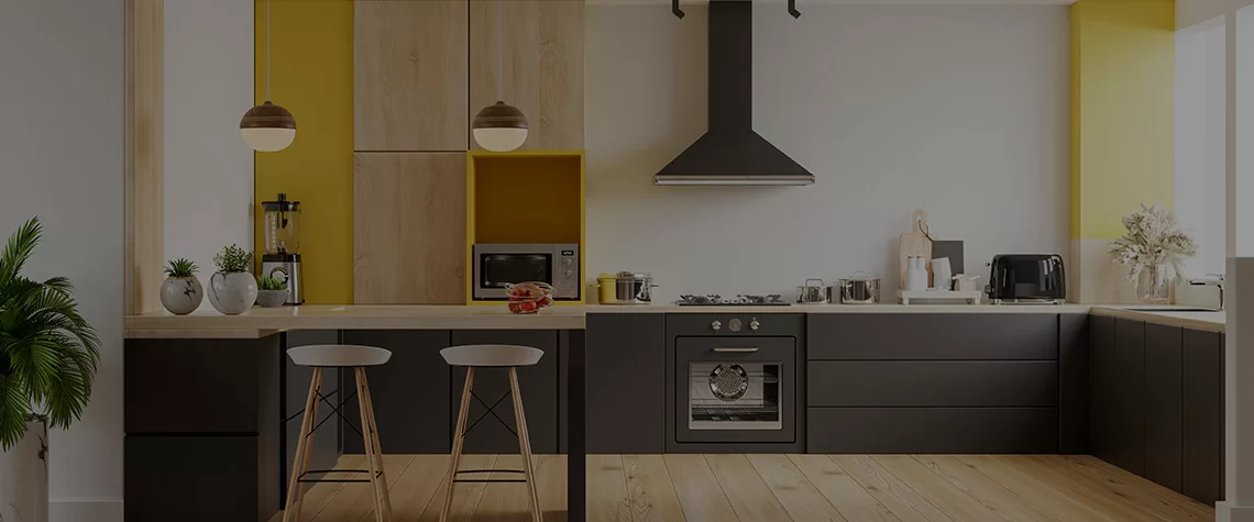 U-shaped kitchen design