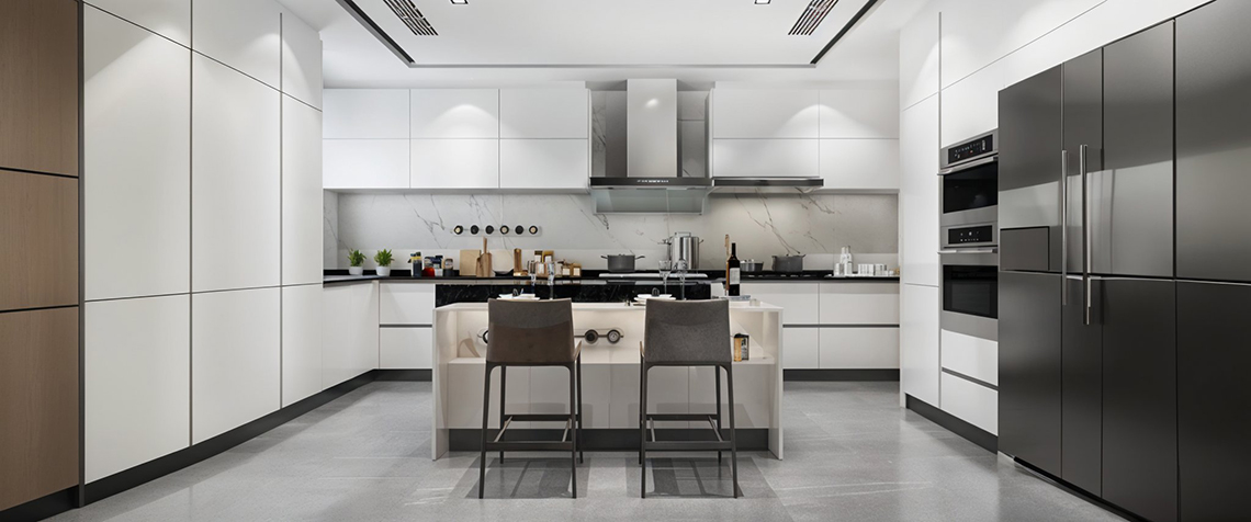 Modern L-Shaped Modular Kitchen